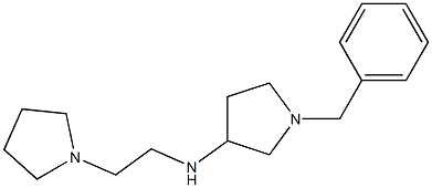 1-benzyl-N-[2-(pyrrolidin-1-yl)ethyl]pyrrolidin-3-amine Struktur