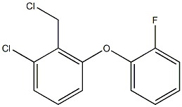 1-chloro-2-(chloromethyl)-3-(2-fluorophenoxy)benzene Struktur