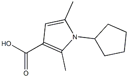 1-cyclopentyl-2,5-dimethyl-1H-pyrrole-3-carboxylic acid Struktur