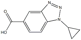 1-cyclopropyl-1H-1,2,3-benzotriazole-5-carboxylic acid Struktur