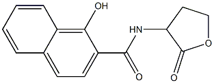 1-hydroxy-N-(2-oxooxolan-3-yl)naphthalene-2-carboxamide Struktur