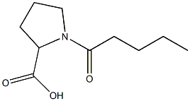 1-pentanoylpyrrolidine-2-carboxylic acid Struktur