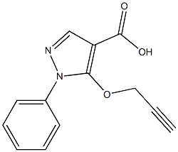 1-phenyl-5-(prop-2-yn-1-yloxy)-1H-pyrazole-4-carboxylic acid Struktur