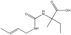 2-({[(2E)-but-2-enylamino]carbonyl}amino)-2-methylbutanoic acid Struktur