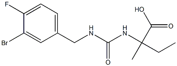 2-({[(3-bromo-4-fluorophenyl)methyl]carbamoyl}amino)-2-methylbutanoic acid Struktur