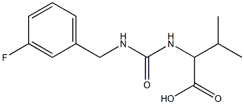 2-({[(3-fluorobenzyl)amino]carbonyl}amino)-3-methylbutanoic acid Struktur