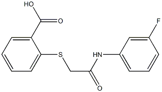 2-({[(3-fluorophenyl)carbamoyl]methyl}sulfanyl)benzoic acid Struktur