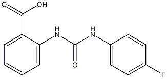 2-({[(4-fluorophenyl)amino]carbonyl}amino)benzoic acid Struktur