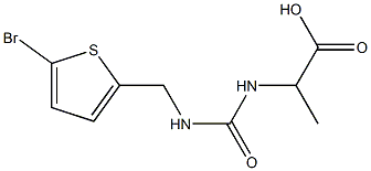 2-({[(5-bromothiophen-2-yl)methyl]carbamoyl}amino)propanoic acid Struktur