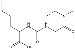 2-({[(diethylcarbamoyl)methyl]carbamoyl}amino)-4-(methylsulfanyl)butanoic acid Struktur