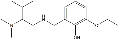 2-({[2-(dimethylamino)-3-methylbutyl]amino}methyl)-6-ethoxyphenol Struktur