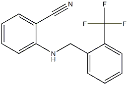 2-({[2-(trifluoromethyl)phenyl]methyl}amino)benzonitrile Struktur