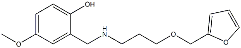 2-({[3-(furan-2-ylmethoxy)propyl]amino}methyl)-4-methoxyphenol Struktur