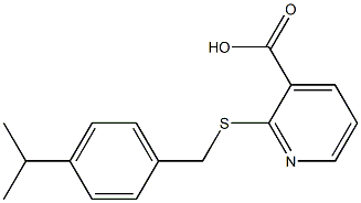 2-({[4-(propan-2-yl)phenyl]methyl}sulfanyl)pyridine-3-carboxylic acid Struktur