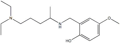 2-({[5-(diethylamino)pentan-2-yl]amino}methyl)-4-methoxyphenol Struktur