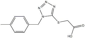 2-({1-[(4-methylphenyl)methyl]-1H-1,2,3,4-tetrazol-5-yl}sulfanyl)acetic acid Struktur