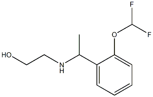 2-({1-[2-(difluoromethoxy)phenyl]ethyl}amino)ethan-1-ol Struktur