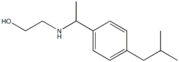 2-({1-[4-(2-methylpropyl)phenyl]ethyl}amino)ethan-1-ol Struktur