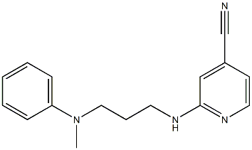 2-({3-[methyl(phenyl)amino]propyl}amino)isonicotinonitrile Struktur