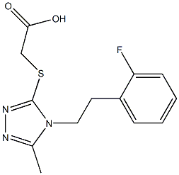 2-({4-[2-(2-fluorophenyl)ethyl]-5-methyl-4H-1,2,4-triazol-3-yl}sulfanyl)acetic acid Struktur