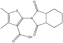 2-(1,3-dioxo-octahydro-1H-isoindol-2-yl)-4,5-dimethylthiophene-3-carboxylic acid Struktur