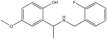 2-(1-{[(2-fluorophenyl)methyl]amino}ethyl)-4-methoxyphenol Struktur