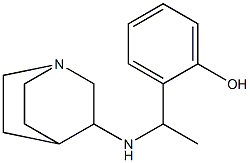 2-(1-{1-azabicyclo[2.2.2]octan-3-ylamino}ethyl)phenol Struktur