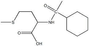 2-(1-cyclohexylacetamido)-4-(methylsulfanyl)butanoic acid Struktur