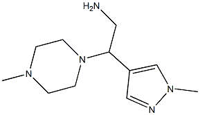 2-(1-methyl-1H-pyrazol-4-yl)-2-(4-methylpiperazin-1-yl)ethan-1-amine Struktur