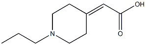 2-(1-propylpiperidin-4-ylidene)acetic acid Struktur