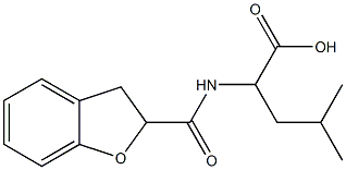 2-(2,3-dihydro-1-benzofuran-2-ylformamido)-4-methylpentanoic acid Struktur