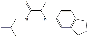 2-(2,3-dihydro-1H-inden-5-ylamino)-N-(2-methylpropyl)propanamide Struktur