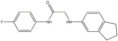 2-(2,3-dihydro-1H-inden-5-ylamino)-N-(4-fluorophenyl)acetamide Struktur