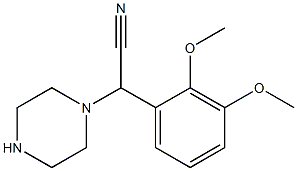 2-(2,3-dimethoxyphenyl)-2-(piperazin-1-yl)acetonitrile Struktur