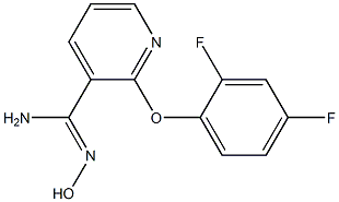 2-(2,4-difluorophenoxy)-N'-hydroxypyridine-3-carboximidamide Struktur