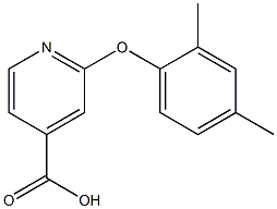 2-(2,4-dimethylphenoxy)pyridine-4-carboxylic acid Struktur