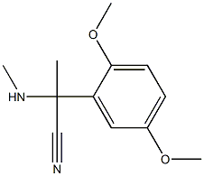 2-(2,5-dimethoxyphenyl)-2-(methylamino)propanenitrile Struktur