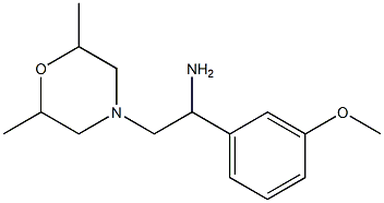 2-(2,6-dimethylmorpholin-4-yl)-1-(3-methoxyphenyl)ethanamine Struktur