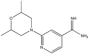 2-(2,6-dimethylmorpholin-4-yl)pyridine-4-carboximidamide Struktur