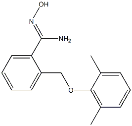 2-(2,6-dimethylphenoxymethyl)-N'-hydroxybenzene-1-carboximidamide Struktur