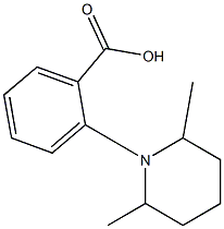 2-(2,6-dimethylpiperidin-1-yl)benzoic acid Struktur