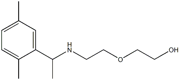 2-(2-{[1-(2,5-dimethylphenyl)ethyl]amino}ethoxy)ethan-1-ol Struktur