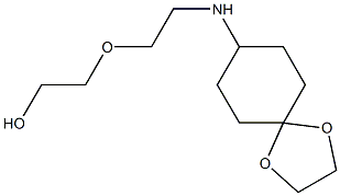 2-(2-{1,4-dioxaspiro[4.5]decan-8-ylamino}ethoxy)ethan-1-ol Struktur