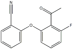 2-(2-acetyl-3-fluorophenoxy)benzonitrile Struktur