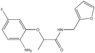 2-(2-amino-5-fluorophenoxy)-N-(furan-2-ylmethyl)propanamide Struktur