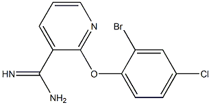 2-(2-bromo-4-chlorophenoxy)pyridine-3-carboximidamide Struktur