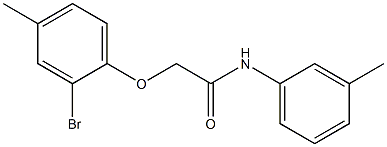 2-(2-bromo-4-methylphenoxy)-N-(3-methylphenyl)acetamide Struktur