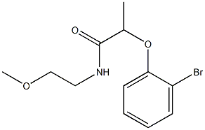 2-(2-bromophenoxy)-N-(2-methoxyethyl)propanamide Struktur