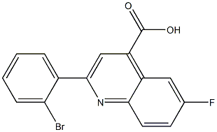 2-(2-bromophenyl)-6-fluoroquinoline-4-carboxylic acid Struktur