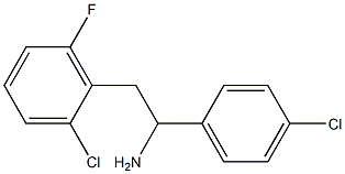 2-(2-chloro-6-fluorophenyl)-1-(4-chlorophenyl)ethan-1-amine Struktur